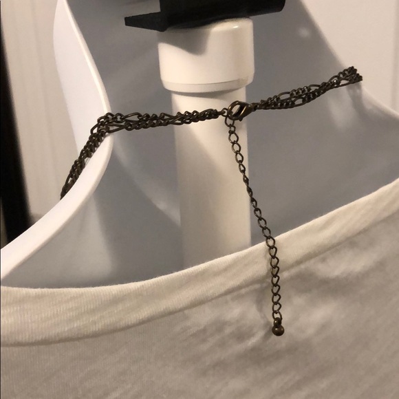 NWOT H&M Ivory and Copper Layered Necklace - Picture 4 of 6